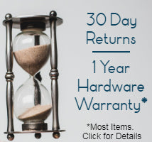 30 day returns, 1 year warranty on most items