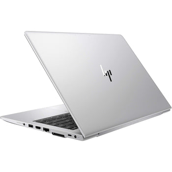 Open laptop with HP logo on a white background