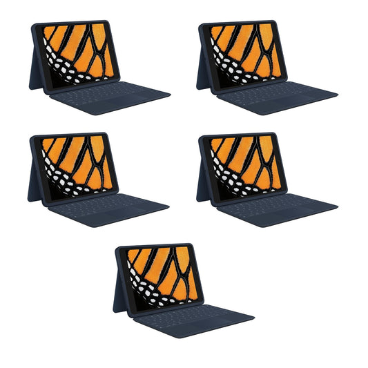 5 Pack – Logitech Rugged Combo 3 Keyboard Case for iPad 10.2" (7th/8th/9th Gen)