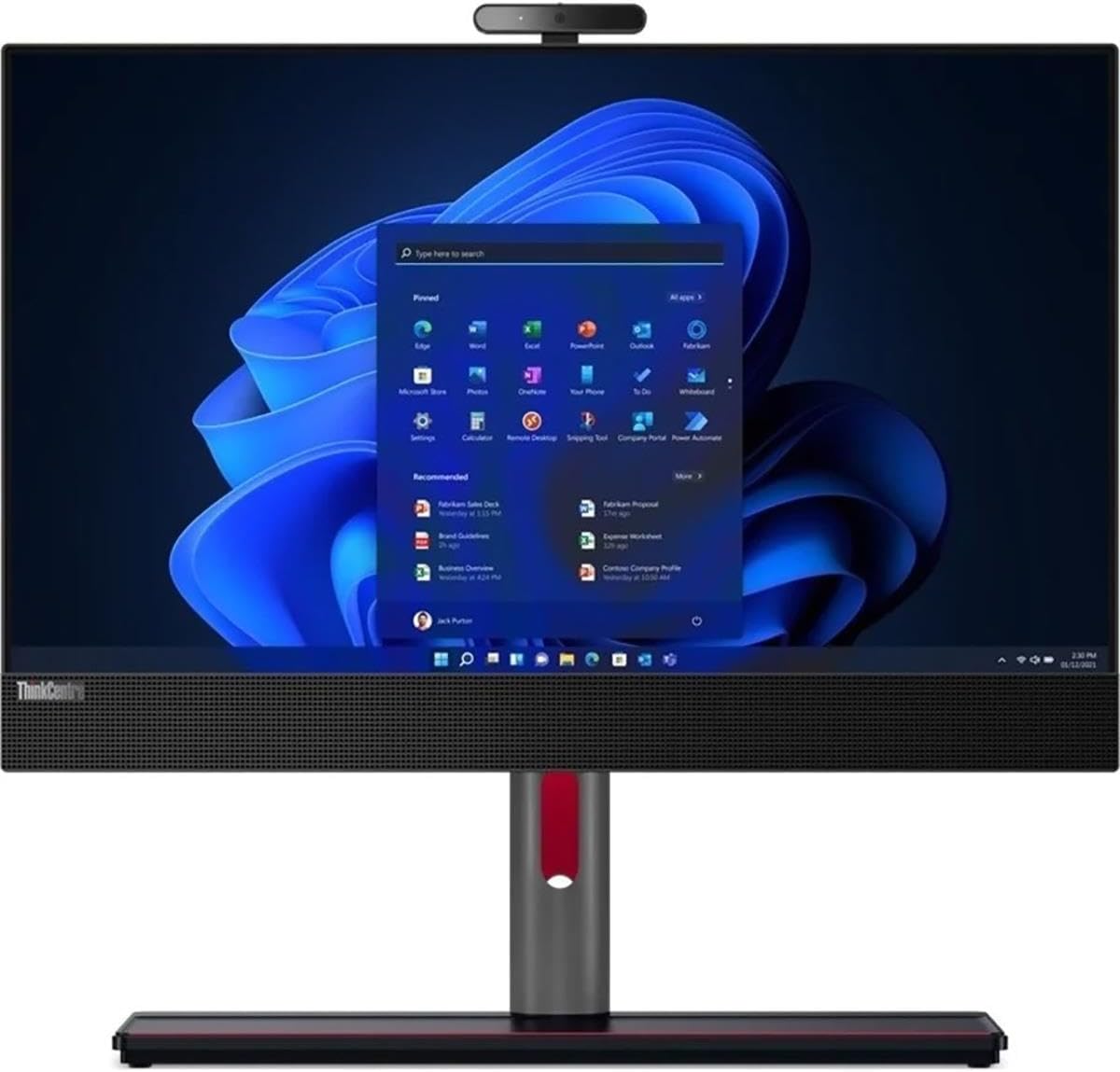 Lenovo ThinkCentre M90A Gen3 All-in-One Desktop, 23.8" Display, Intel Core i5, 16GB RAM, 256GB SSD, Win11 Pro